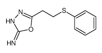5-(2-phenylsulfanylethyl)-1,3,4-oxadiazol-2-amine结构式