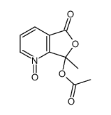 (7-methyl-1-oxido-5-oxofuro[3,4-b]pyridin-1-ium-7-yl) acetate结构式