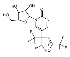 5-(2-trifluoroacetylaminohexafluoroprop-2-yl)-2'-deoxyuridine结构式