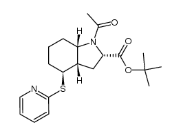 (2S,3aS,4S,7aS)-tert-butyl 1-acetyl-4-(pyridin-2-ylthio)octahydro-1H-indole-2-carboxylate Structure