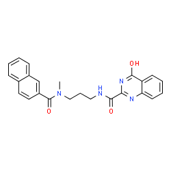 4-hydroxy-N-{3-[methyl(naphthalen-2-ylcarbonyl)amino]propyl}quinazoline-2-carboxamide structure