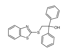 2-benzothiazol-2-ylthio-1,1-diphenylethanol Structure