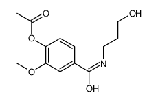 [4-(3-hydroxypropylcarbamoyl)-2-methoxyphenyl] acetate Structure
