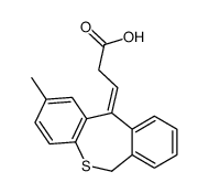 (E)-3-(2-Methyl-6,11-dihydrodibenzo(b,e)thiepin-11-ylidene)propionic a cid结构式