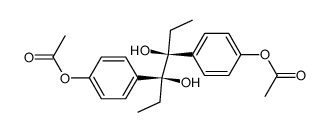 α,α'-Diethyl-4,4'-dihydroxy-hydrobenzoin 4,4'-Diacetate结构式