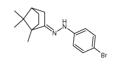 (E)-1-(4-bromophenyl)-2-(1,7,7-trimethylbicyclo[2.2.1]heptan-2-ylidene)hydrazine结构式