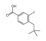 4-(2,2-Dimethylpropyl)-3-iodobenzoic acid Structure