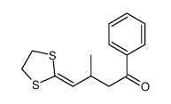 4-(1,3-dithiolan-2-ylidene)-3-methyl-1-phenylbutan-1-one结构式