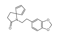 N-[2-[3,4-(methylenedioxy)phenyl]ethyl]-1-azaspiro[4.4]nona-6,8-diene结构式