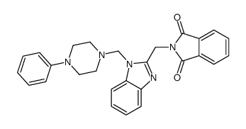 2-[[1-[(4-phenylpiperazin-1-yl)methyl]benzimidazol-2-yl]methyl]isoindole-1,3-dione结构式