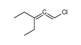 3-ethyl-1-chloro-penta-1,2-diene结构式