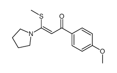 1-(4-methoxyphenyl)-3-methylsulfanyl-3-pyrrolidin-1-ylprop-2-en-1-one结构式