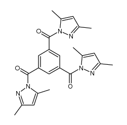 1,3,5-tris(3,5-dimethylpyrazolyl-1-carbonyl)benzene结构式