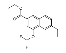 Ethyl 4-(difluoromethoxy)-6-ethyl-2-naphthoate结构式