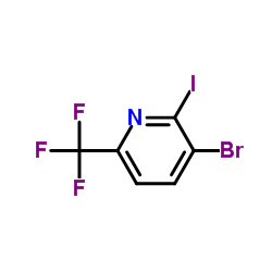 3-Bromo-2-iodo-6-(trifluoromethyl)pyridine structure