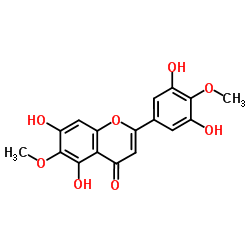 3',5,5',7-Tetrahydroxy-4',6-dimethoxyflavone structure