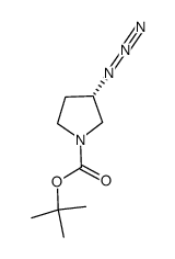 1,1-dimethylethyl (3S)-3-azidopyrrolidine-1-carboxylate结构式