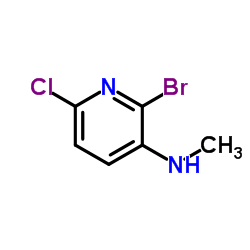2-Bromo-6-chloro-N-methyl-3-pyridinamine Structure