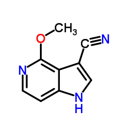 4-Methoxy-1H-pyrrolo[3,2-c]pyridine-3-carbonitrile结构式