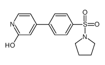 4-(4-pyrrolidin-1-ylsulfonylphenyl)-1H-pyridin-2-one结构式