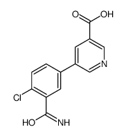 5-(3-carbamoyl-4-chlorophenyl)pyridine-3-carboxylic acid结构式