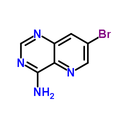 7-溴吡啶并[3,2-d]嘧啶-4-胺结构式