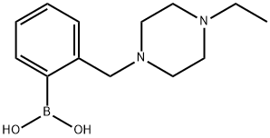 2-((4-乙基哌嗪-1-基)甲基)苯基硼酸结构式