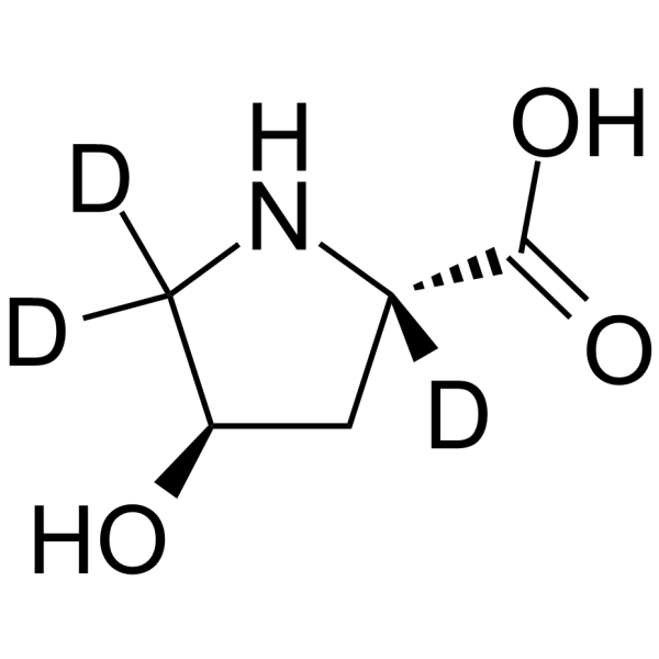 (4R)-4-Hydroxy-L-(2,5,5-2H3)proline结构式