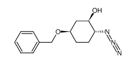 (+/-)-(1RS,2RS,5RS)-2-azido-5-(benzyloxy)cyclohexan-1-ol Structure