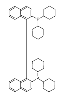 1,1'-(1R)-[1,1'-联萘]-2,2'-双[1,1-环己基]膦结构式