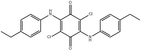 2,5-bis(4-ethylanilino)-3,6-dichloro-1,4-benzoquinone结构式