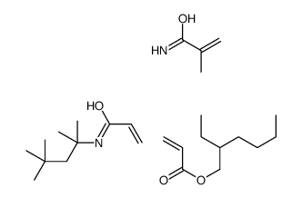 2-ethylhexyl prop-2-enoate,2-methylprop-2-enamide,N-(2,4,4-trimethylpentan-2-yl)prop-2-enamide Structure