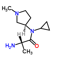 N-Cyclopropyl-N-[(3R)-1-methyl-3-pyrrolidinyl]alaninamide结构式