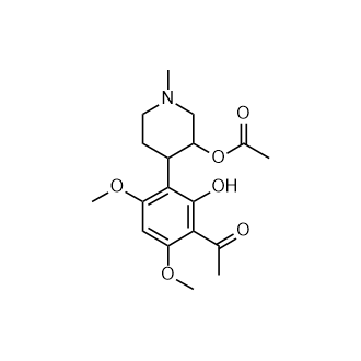 4-(3-Acetyl-2-hydroxy-4,6-dimethoxyphenyl)-1-methylpiperidin-3-yl acetate picture