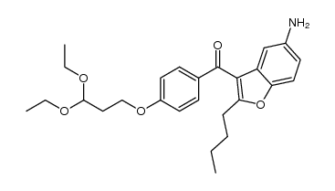 (5-amino-2-butyl-benzofuran-3-yl)[4'-(3,3-diethoxypropoxy)phenyl]methanone结构式