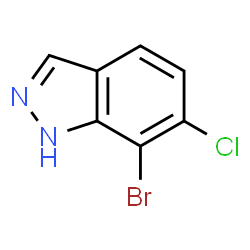 7-Bromo-6-chloro-1H-indazole结构式