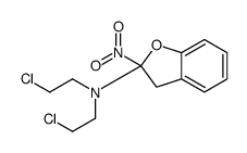 N,N-bis(2-chloroethyl)-2-nitro-3H-1-benzofuran-2-amine Structure