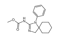 2-Methoxycarbonylamino-1-phenyl-1,3-diazaspiro<4.5>dec-2-ene Structure