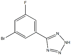 5-(3-Bromo-5-fluorophenyl)-2H-tetrazole结构式