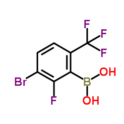3-Bromo-2-fluoro-6-(trifluoromethyl)phenylboronic acid Structure