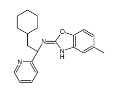 N-[(1S)-2-Cyclohexyl-1-(2-pyridinyl)ethyl]-5-methyl-1,3-benzoxazo l-2-amine structure