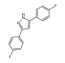 3,5-bis-(4-fluoro-phenyl)-1H-pyrazole structure