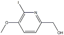 (6-Iodo-5-methoxy-pyridin-2-yl)-methanol结构式