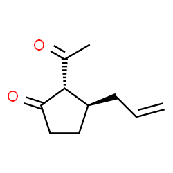 Cyclopentanone, 2-acetyl-3-(2-propenyl)-, trans- (9CI)结构式