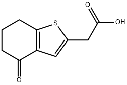 2-(4-氧代-6,7-二氢-5H-1-苯并噻吩-2-基)乙酸结构式