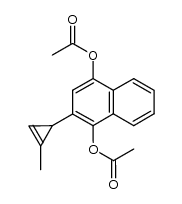 1-methyl-3-(1,4-diacetoxy-2-naphthyl)cyclopropene Structure