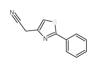 (2-苯基-1,3-噻唑-4-基)乙腈结构式