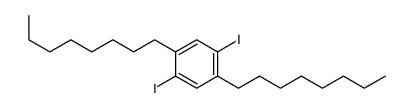 1,4-二碘-2,5-二辛基苯结构式