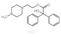 Benzilic acid, 2-(4-methyl-1-piperazinyl)ethyl ester, dihydrochloride Structure