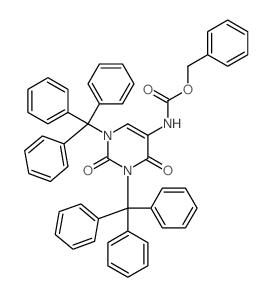 benzyl N-(2,4-dioxo-1,3-ditrityl-pyrimidin-5-yl)carbamate结构式